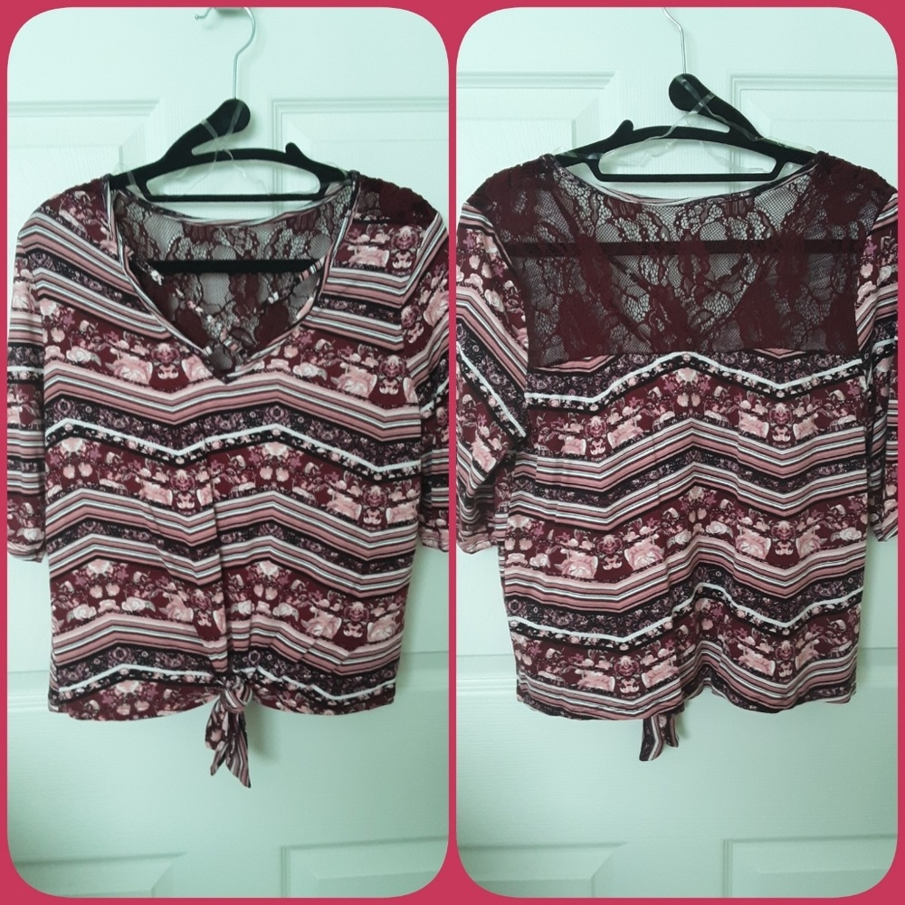 3/4 Sleeve Printed Tops